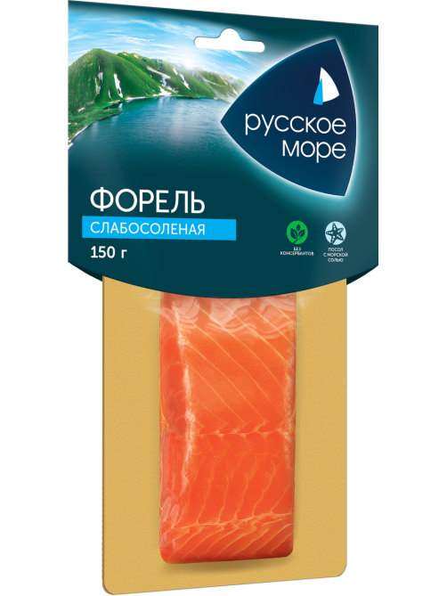 Форель Русское море Радужная филе-кусок слабосоленая, 150г