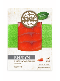 Кижуч Меридиан ломтики слабосоленый, 120г