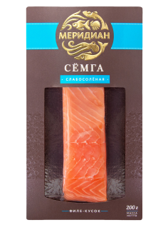 Семга Меридиан кусок слабосоленая, 200г
