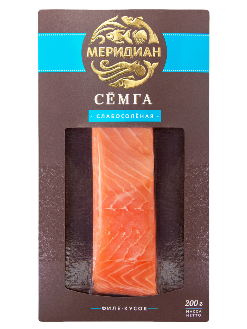 Семга Меридиан кусок слабосоленая, 200г