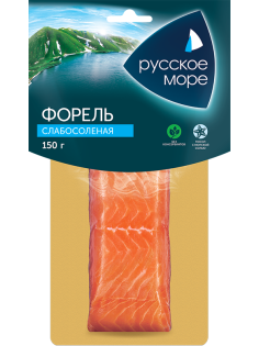 Форель Русское море Радужная филе-кусок слабосоленая, 150г