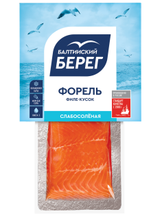 Форель Балтийский берег кусок слабосоленая, 200г