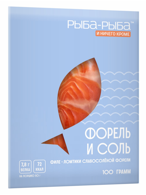 Форель Рыба-Рыба филе-ломтики слабосоленая, 100г