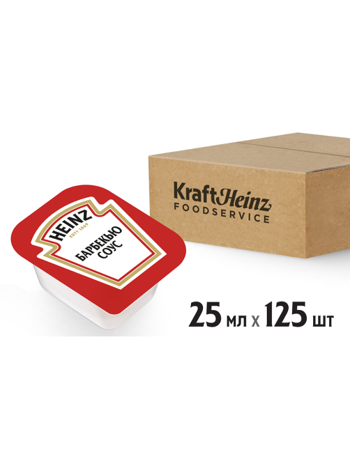 Соус Heinz барбекю (25мл x 125шт), 3.125кг