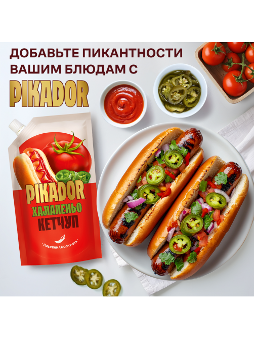 Кетчуп Pikador Халапеньо, 300г
