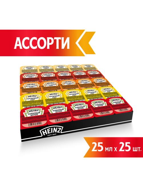 Соус Heinz микс соусов (25мл х 25шт), 625г
