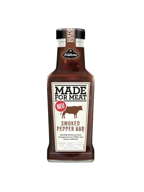 Соус томатный Kuhne Made for Meat Smoked Pepper BBQ барбекю с копченым перцем, 235мл