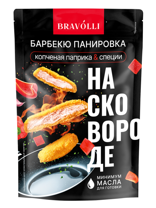 Панировка Bravolli! барбекю копченая паприка и специи, 200г