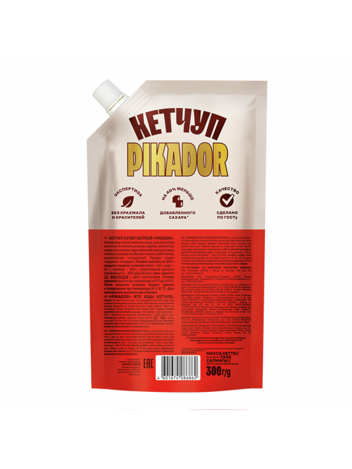Кетчуп Pikador Супер острый, 300г