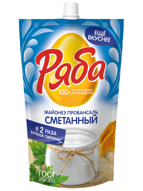Майонез Ряба Провансаль сметанный ГОСТ 50.5%, 330г