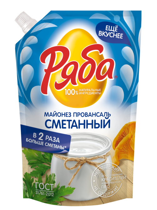 Майонез Ряба Провансаль сметанный ГОСТ 50.5%, 530г