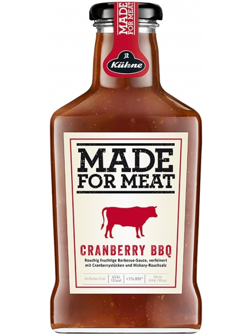 Соус томатный Kuhne Cranberry BBQ барбекю с клюквой, 375мл