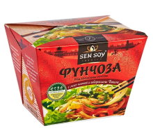 Вермишель Sen Soy Фунчоза под японским соусом с мисо-пастой и Вакаме, 125г