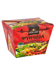Вермишель Sen Soy Фунчоза под японским соусом с мисо-пастой и Вакаме, 125г