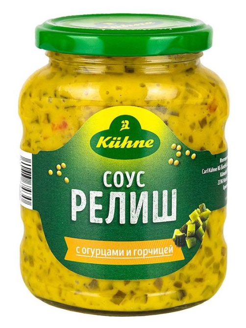 Соус Kuhne Релиш с огурцами и горчицей, 350г