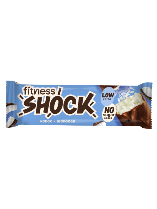 Батончик протеиновый Fitness Shock кокос и шоколад, 50г x 12 шт