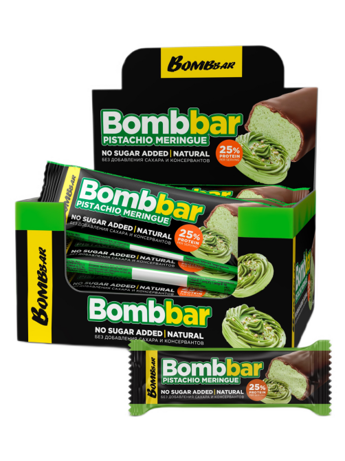 Батончик Bombbar фисташковая меренга, 40г