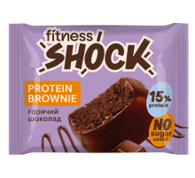 Пирожное протеиновое Fitness Shock брауни с горячим шоколадом, 50г