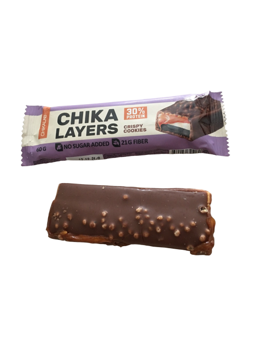 Батончик протеиновый Chikalab Chika Layers Crispy Cookies, 60г х 20 шт