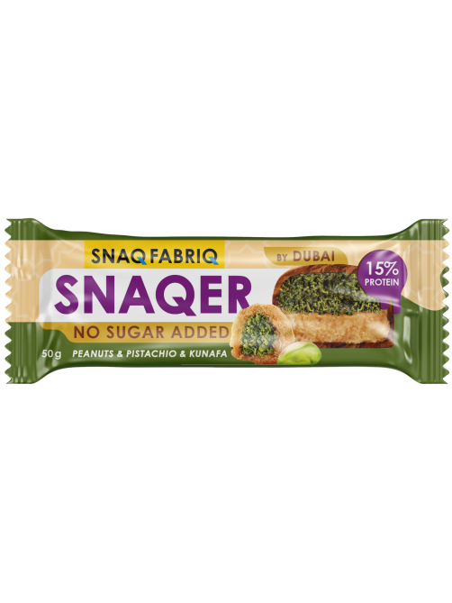 Батончик Snaq Fabriq глазированный с арахисом фисташкой и хрустящим тестом, 50г