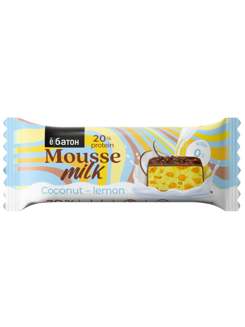 Десерт Ёбатон Мусс с кокосом и лимоном, 40г x 8 шт