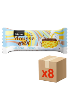 Десерт Ёбатон Мусс с кокосом и лимоном, 40г x 8 шт
