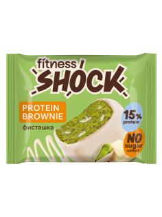 Пирожное протеиновое Fitness Shock брауни с фисташкой, 50г