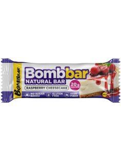 Батончик протеиновый Bombbar Малина-чизкейк без сахара без глютена, 60г