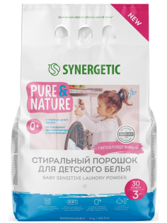 Стиральный порошок детский Synergetic Baby Sensitive,3кг