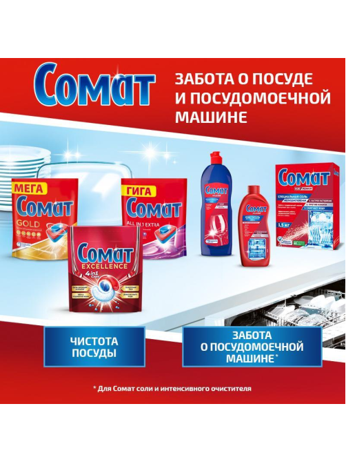 Таблетки для посудомоечной машины Сомат Gold, 70шт