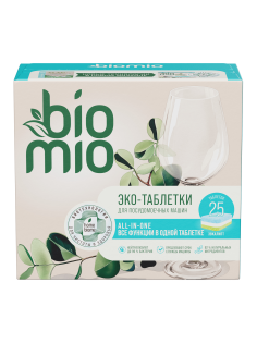 Таблетки для посудомоечной машины BioMio Bio-Total Эвкалипт, 25шт