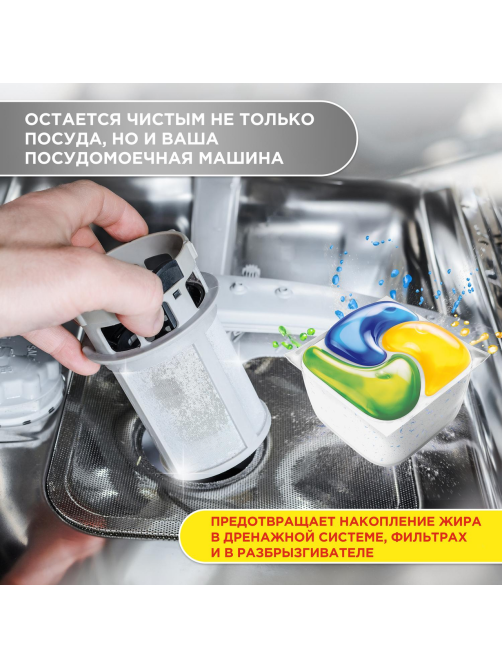 Капсулы для посудомоечных машин Fairy Platinum All in one, 50шт