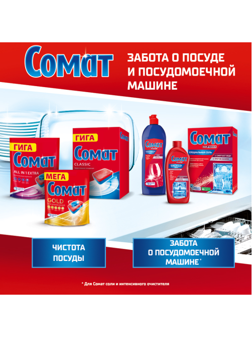 Таблетки для посудомоечной машины Сомат Classic, 30шт