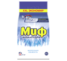 Стиральный порошок Миф Аквапудра Морозная свежесть, 6кг