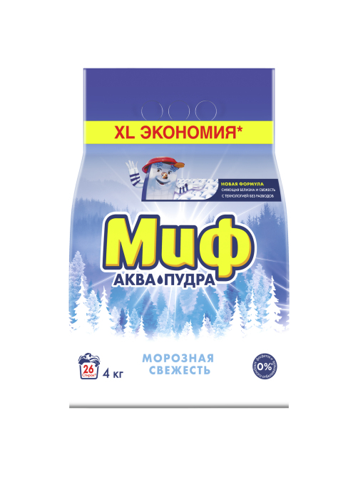 Стиральный порошок Миф Морозная свежесть автомат 3в1, 4кг