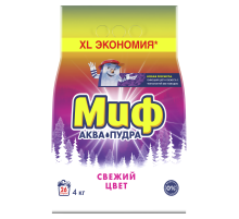 Стиральный порошок Миф 3в1 свежий цвет, 4кг