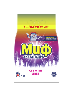 Стиральный порошок Миф 3в1 свежий цвет, 4кг