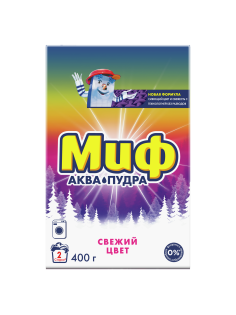 Стиральный порошок Миф Аквапудра Свежий цвет, 400г