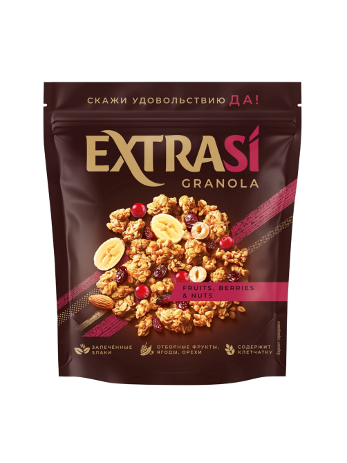 Гранола-мюсли Extrasi фрукты-ягоды-орех, 300г