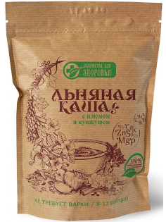 Каша Лакомства для здоровья льняная Изюм-кунжут не требующая варки, 400г