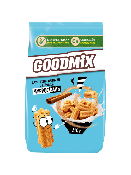 Готовый завтрак Goodmix ЧурросВайб Палочки хрустящие с корицей, 210г
