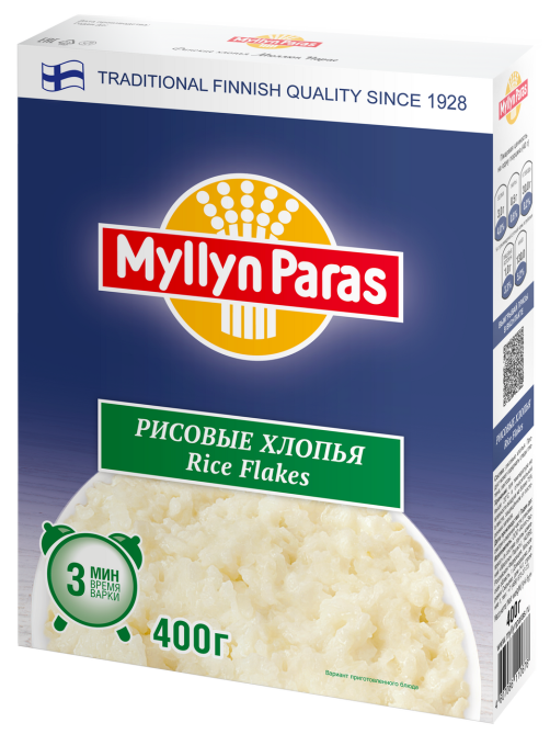 Хлопья рисовые Myllyn Paras 1928, 400г
