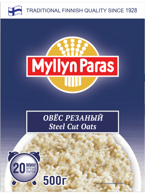 Овес Myllyn Paras Steel cut oats резаный, 500г