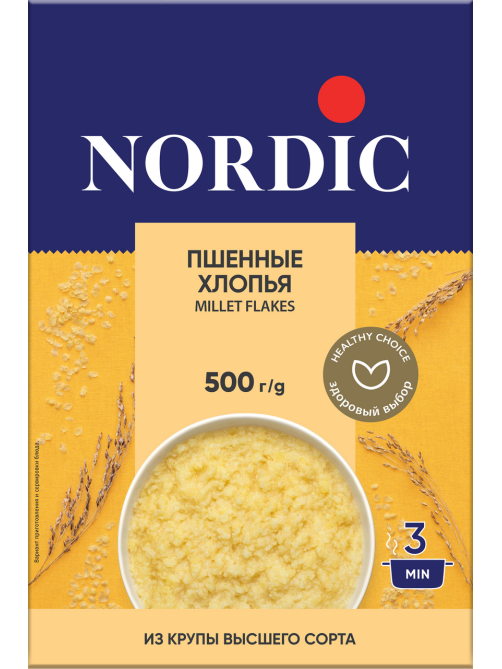 Хлопья Nordic Пшенные, 500г