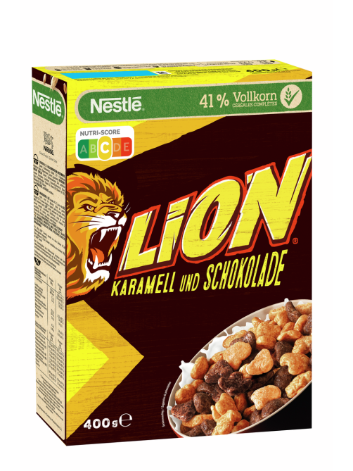 Готовый завтрак Nestle Lion Хлопья карамель и шоколад, 400г