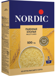 Хлопья Nordic Пшенные, 500г