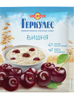 Каша овсяная Русский продукт геркулес вишня, 35г
