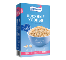 Хлопья овсяные Мистраль цельнозерновые, 400г