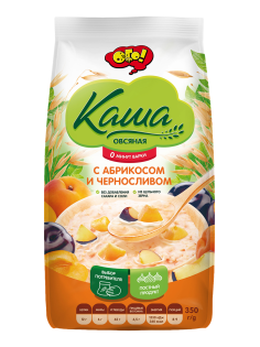 Каша Ого! овсяная Абрикос-чернослив не требующая варки без сахара, 350г