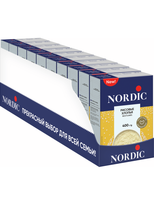 Хлопья рисовые Nordic 400г